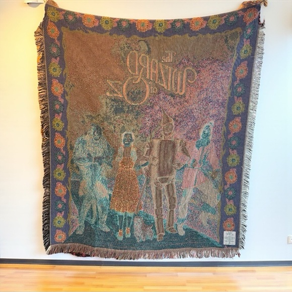 👠✨VINTAGE Wizard of Oz Woven Throw Blanket by Mohawk Home – 2002 USA – 60” x 49” - Picture 4 of 10